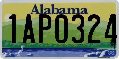 AL license plate 1AP0324