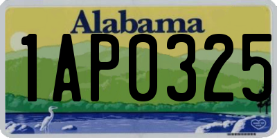 AL license plate 1AP0325