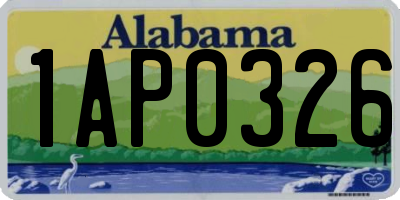 AL license plate 1AP0326