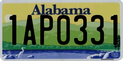 AL license plate 1AP0331