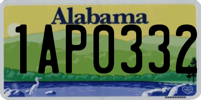 AL license plate 1AP0332