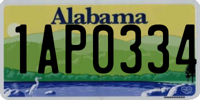 AL license plate 1AP0334