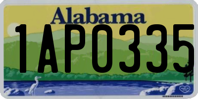 AL license plate 1AP0335