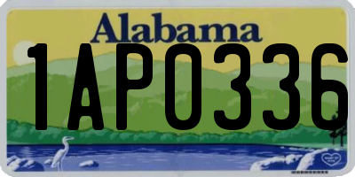 AL license plate 1AP0336