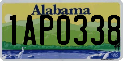AL license plate 1AP0338