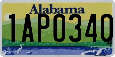 AL license plate 1AP0340