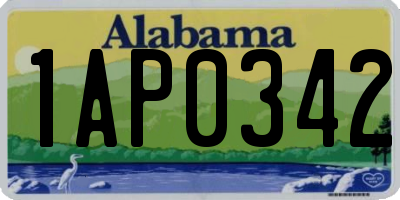 AL license plate 1AP0342