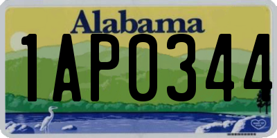 AL license plate 1AP0344