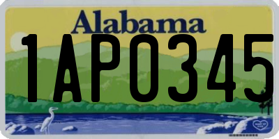 AL license plate 1AP0345