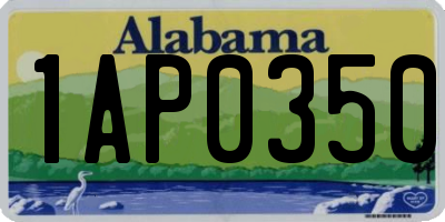 AL license plate 1AP0350