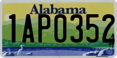 AL license plate 1AP0352