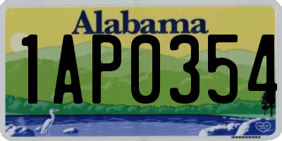 AL license plate 1AP0354