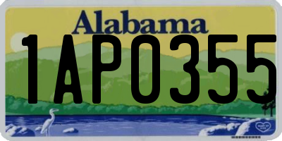 AL license plate 1AP0355