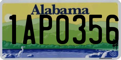 AL license plate 1AP0356