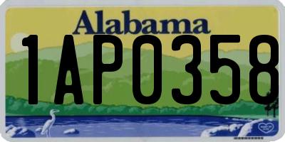 AL license plate 1AP0358