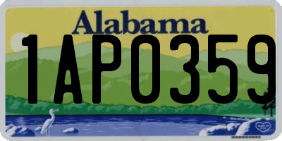 AL license plate 1AP0359