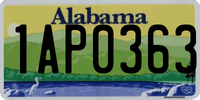 AL license plate 1AP0363