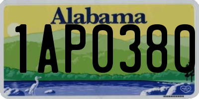 AL license plate 1AP0380