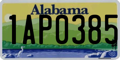 AL license plate 1AP0385