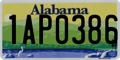 AL license plate 1AP0386