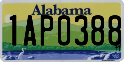 AL license plate 1AP0388