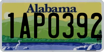 AL license plate 1AP0392
