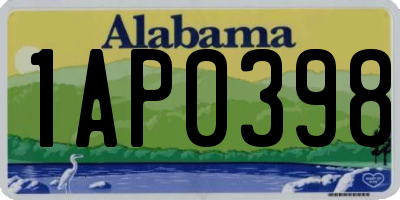 AL license plate 1AP0398