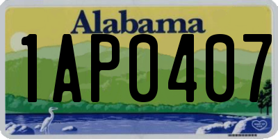 AL license plate 1AP0407