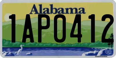 AL license plate 1AP0412