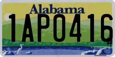 AL license plate 1AP0416