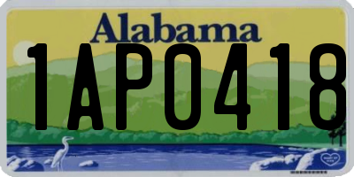 AL license plate 1AP0418