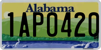 AL license plate 1AP0420