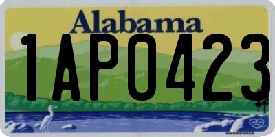AL license plate 1AP0423