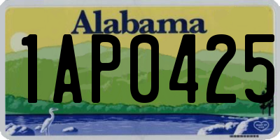 AL license plate 1AP0425