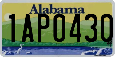 AL license plate 1AP0430