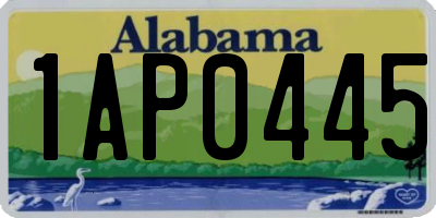 AL license plate 1AP0445