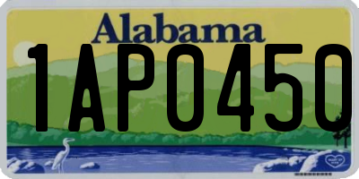 AL license plate 1AP0450