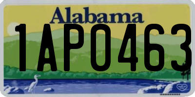 AL license plate 1AP0463
