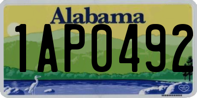 AL license plate 1AP0492