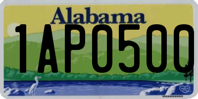 AL license plate 1AP0500