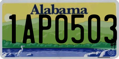 AL license plate 1AP0503