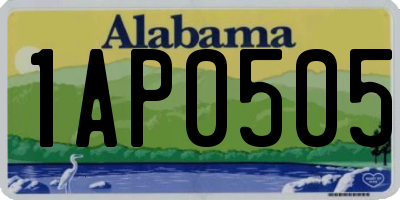 AL license plate 1AP0505