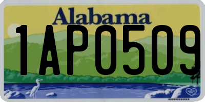 AL license plate 1AP0509