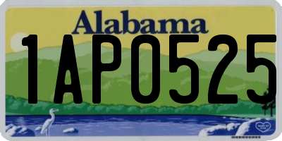 AL license plate 1AP0525