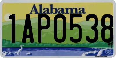 AL license plate 1AP0538