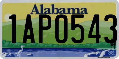 AL license plate 1AP0543