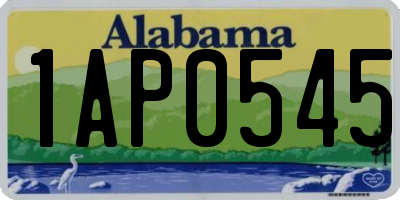 AL license plate 1AP0545