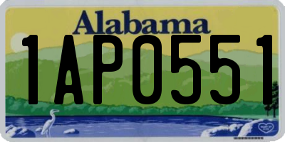 AL license plate 1AP0551