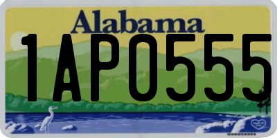 AL license plate 1AP0555