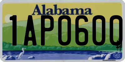 AL license plate 1AP0600